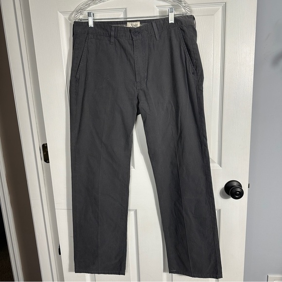 7 For All Mankind Standard pants, lightweight, size 32. Dark gray plaid, spring - Picture 1 of 15